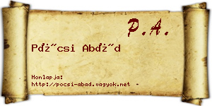 Pócsi Abád névjegykártya